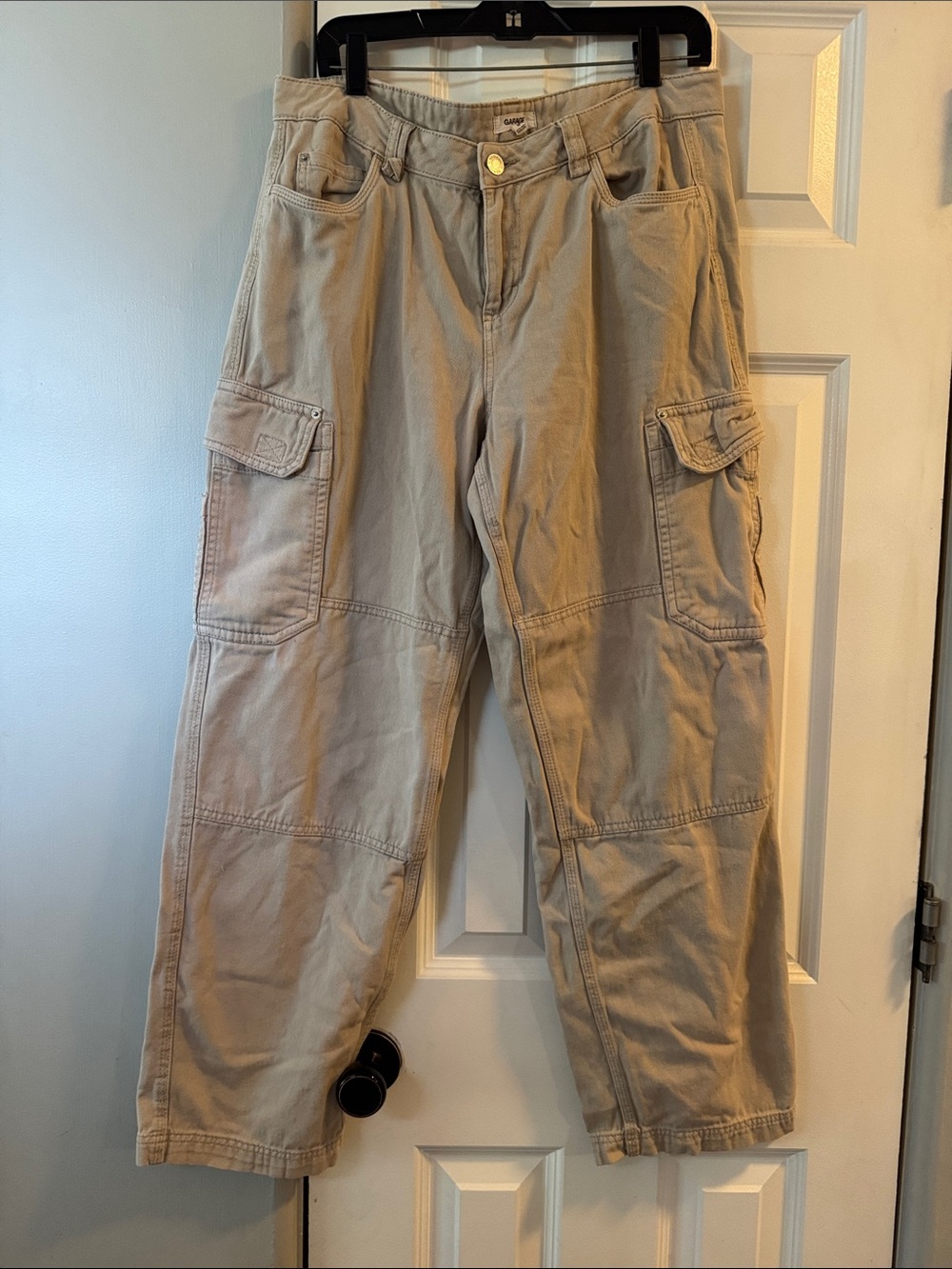 Garage Beige Cargo Pants with Utility Pockets